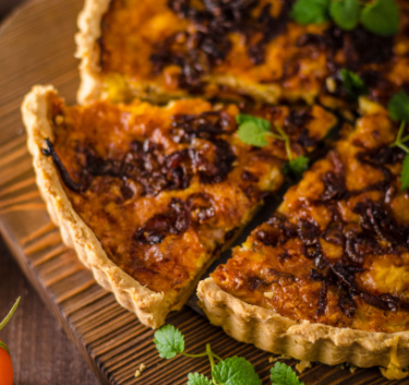Quiche oignons au bleu d'Auvergne Magimix.